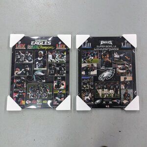 Philadelphia Eagles Super Bowl LII & LIX Championships Plaques